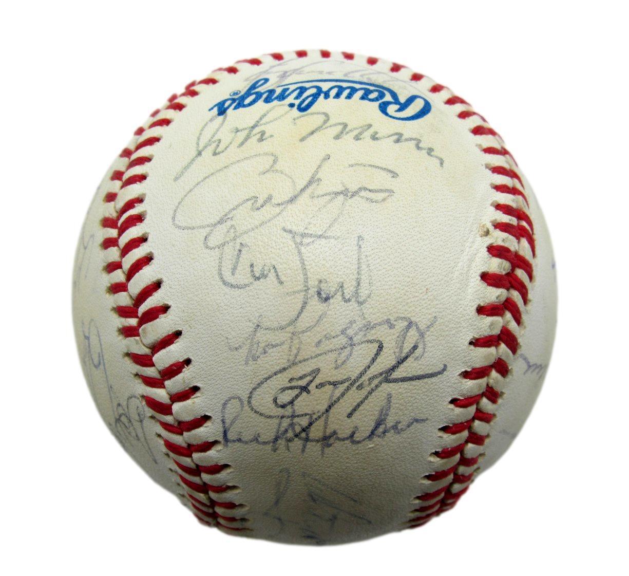 1987 Cardinals Autographed By 25 Rawlings World