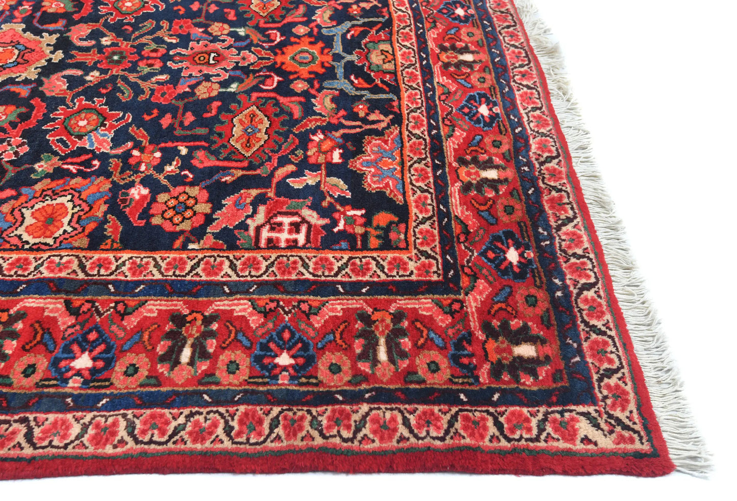 Handmade Vintage Rug Classic 5X11 Ft Floral