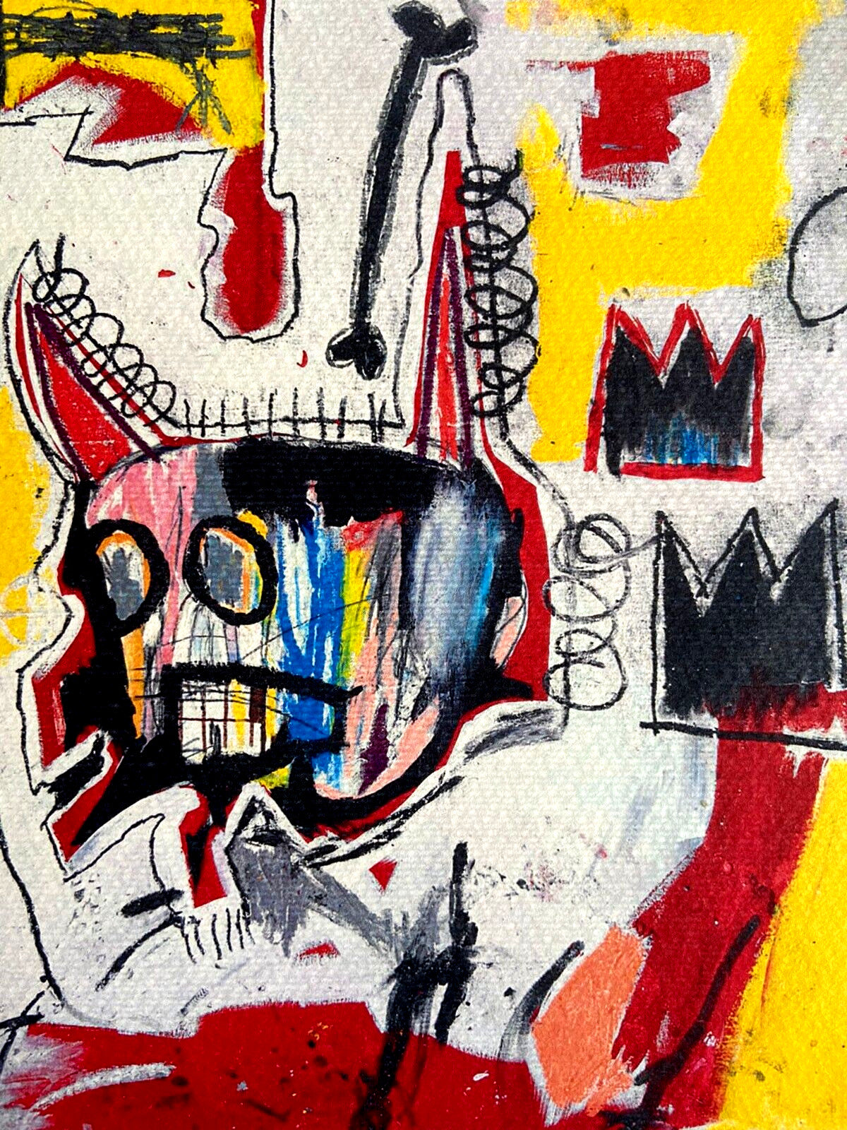 Jean-Michel-Basquiat, Coa Lithograph Signed Numbered In Pencil