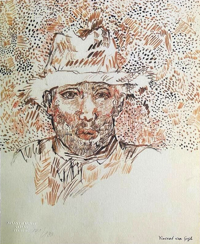 Vincent Van Gogh Lithograph 1978