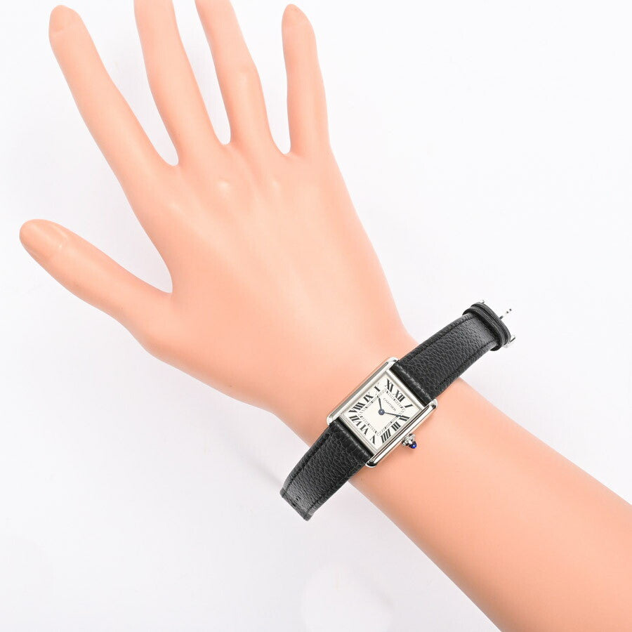 Used Cartier Tank Mast Sm Wsta0042 Silver Ladies Watch #2157