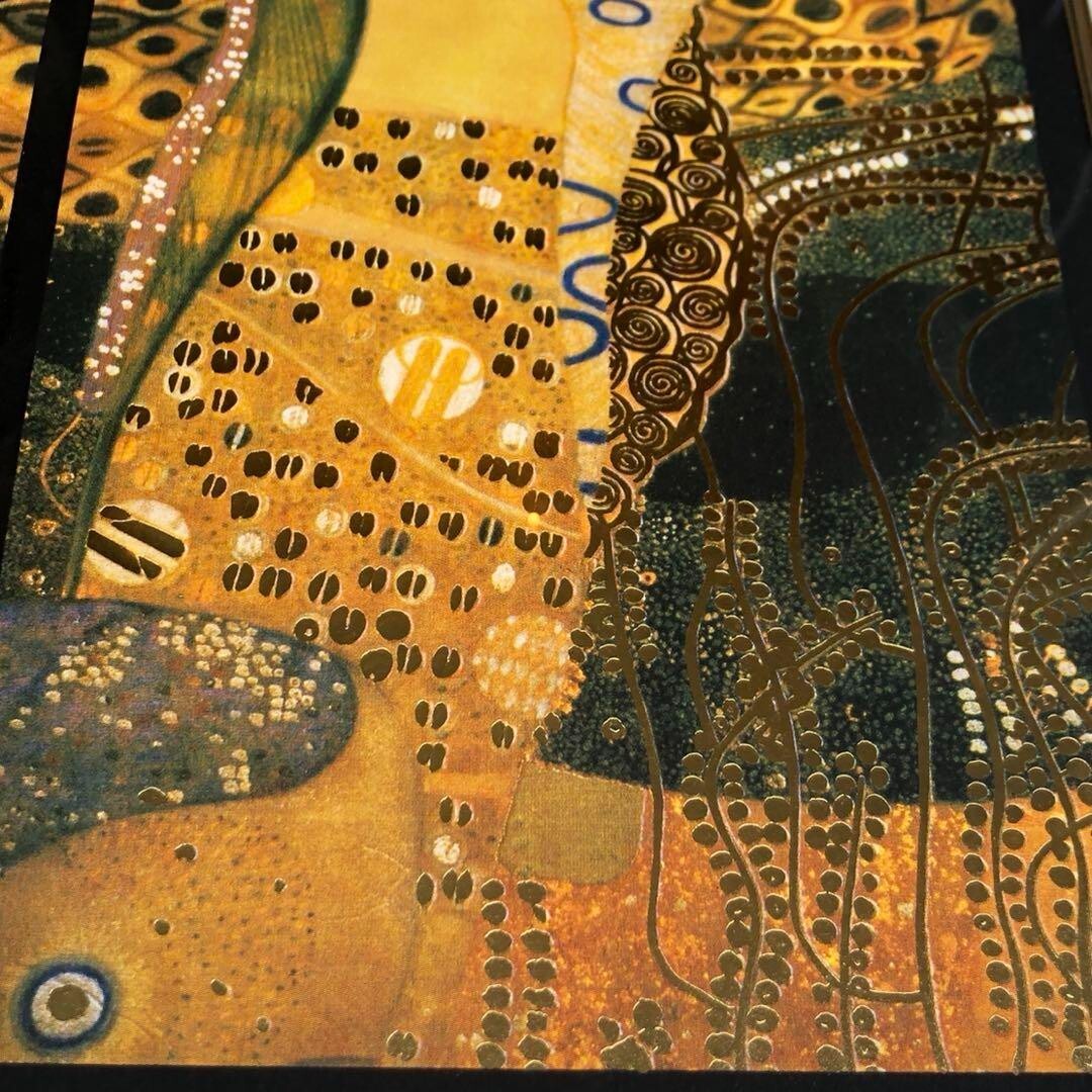 Gustav Klimt - Water Serpents Serigraph Silkscreen Art Print Signed Framed Gold