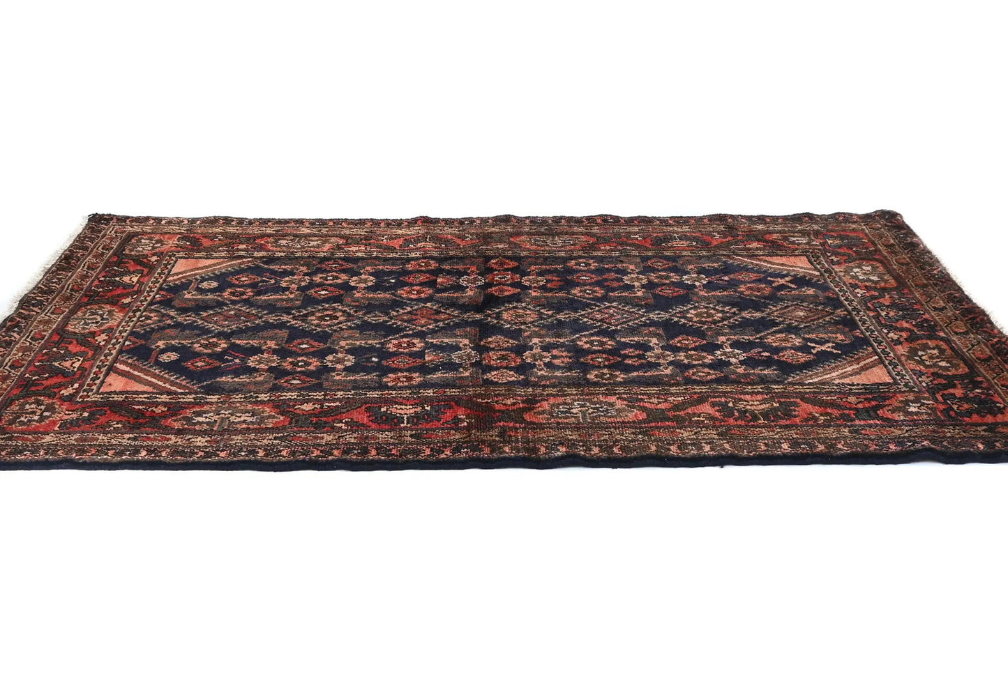 Hand-Knotted Vintage Oriental Rug 3'6X6'5 Ft