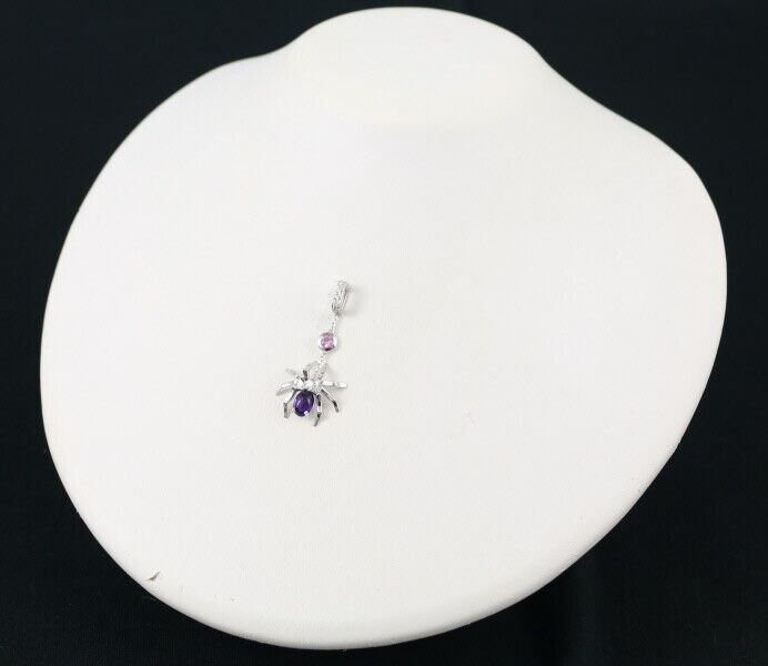 Chaumet Pendant Attrape-Moi Spider Amethyst Diamond 18K 750 White Gold