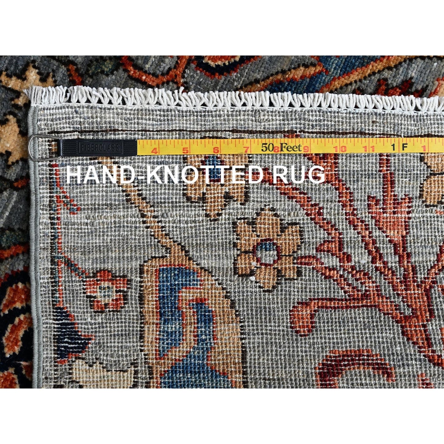 2'9"X10' Mist Gray Bijar Garus Design Soft Wool Hand Knotted Runner Rug