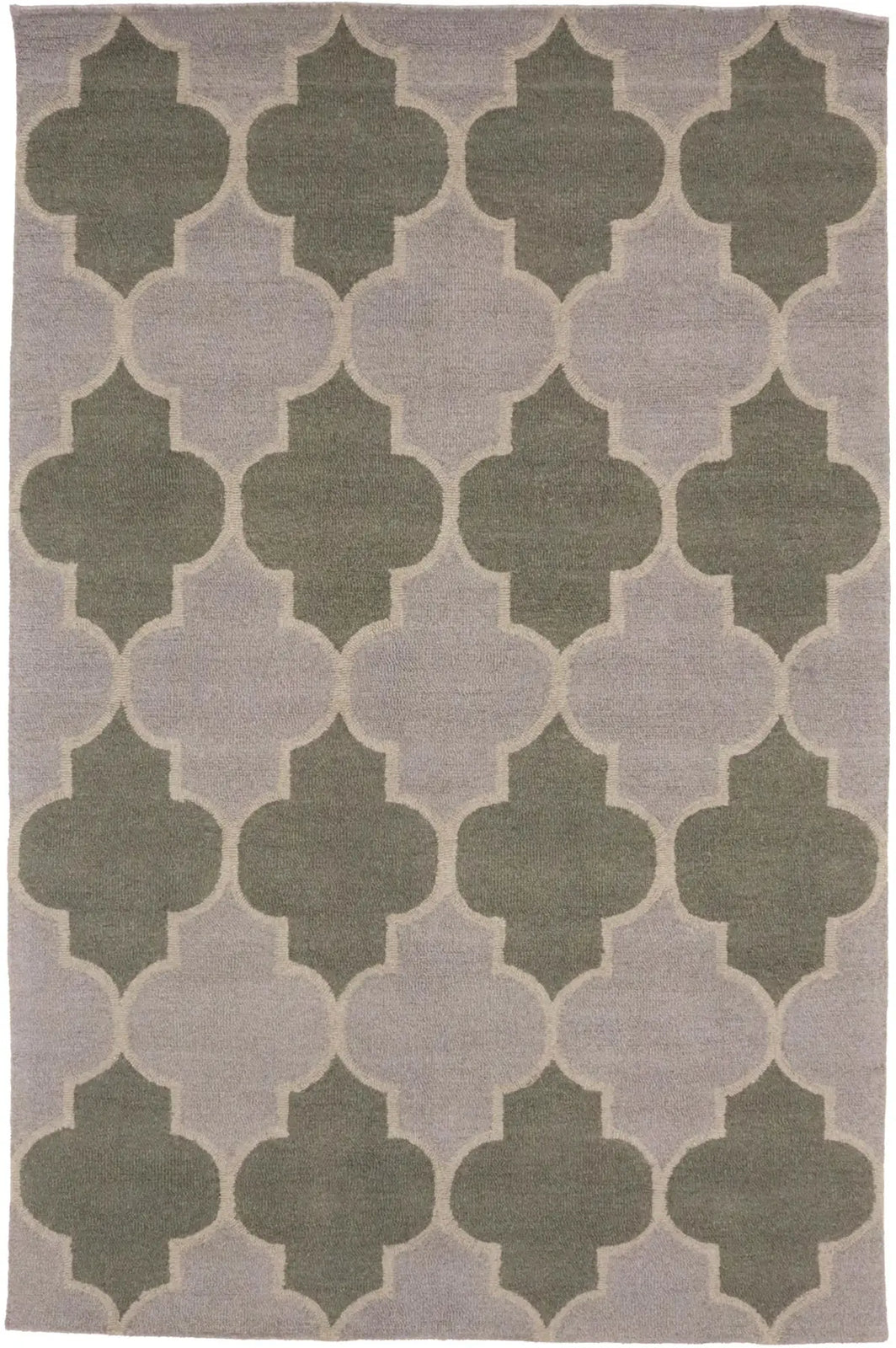 Multicolored Trellis Design Foyer 5X8 Hand-Tufted