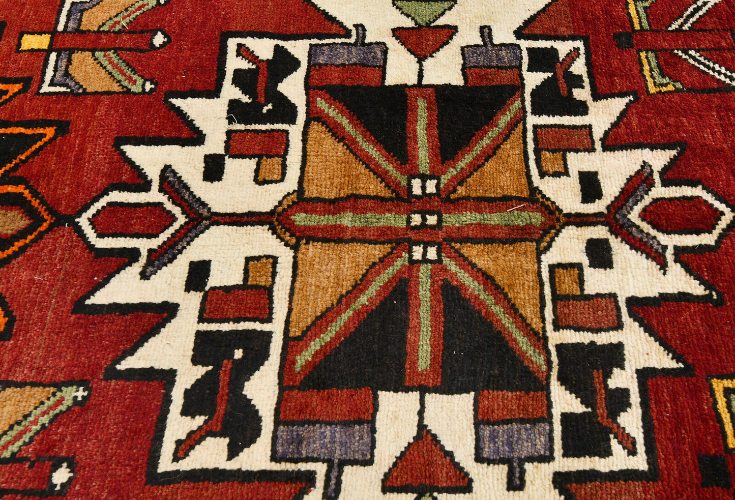 Wool Tribal Geometric Oriental Runner Rug