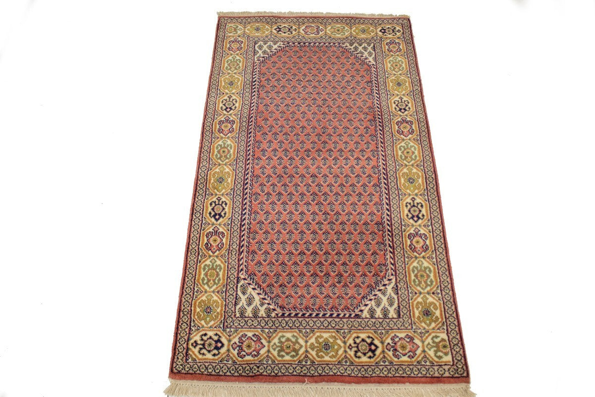 Handmade Indo-Botemir Oriental Rug Paisley Floral