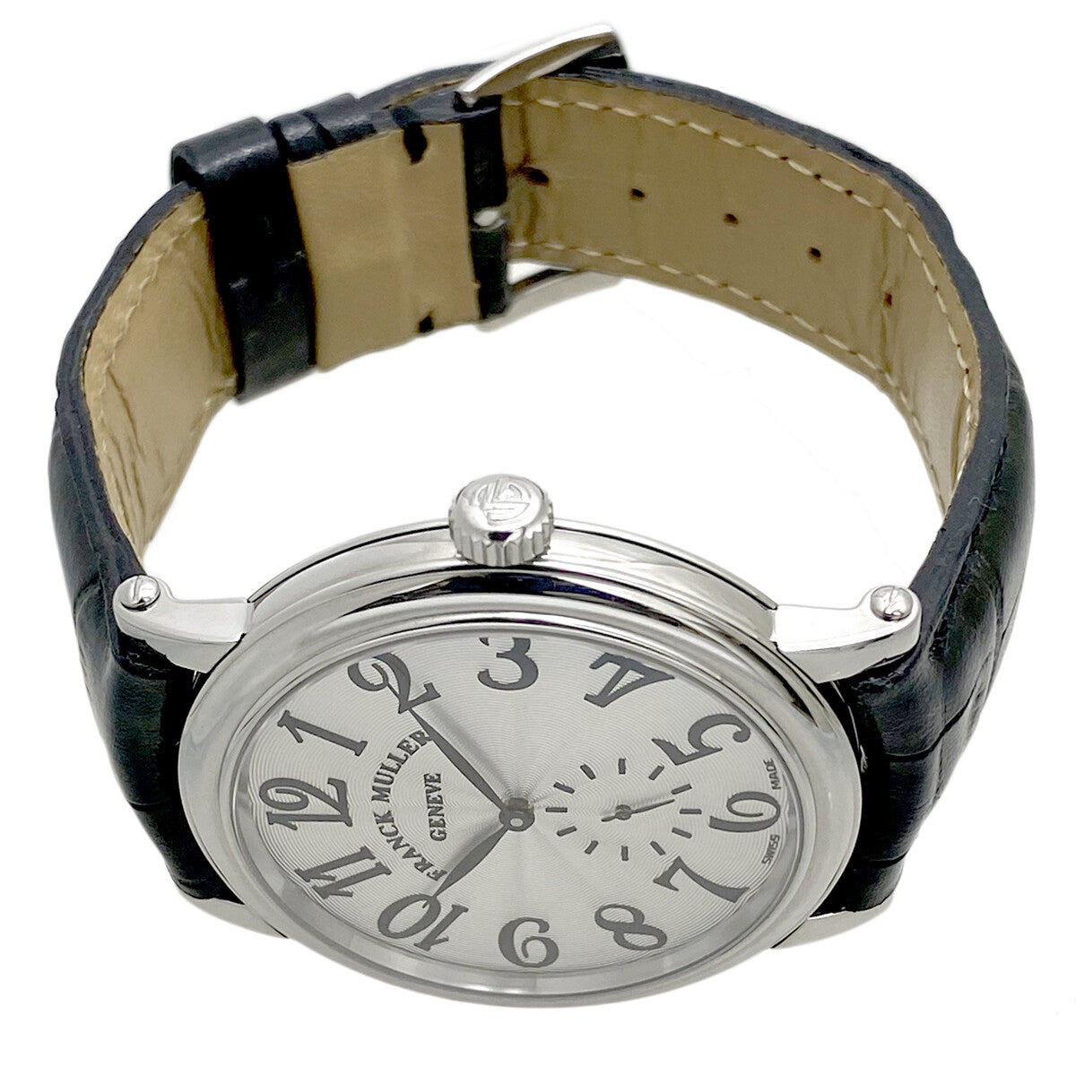 Franck Muller Round 7421 B S6 Guilloche Dial Silver Dial Watch Men
