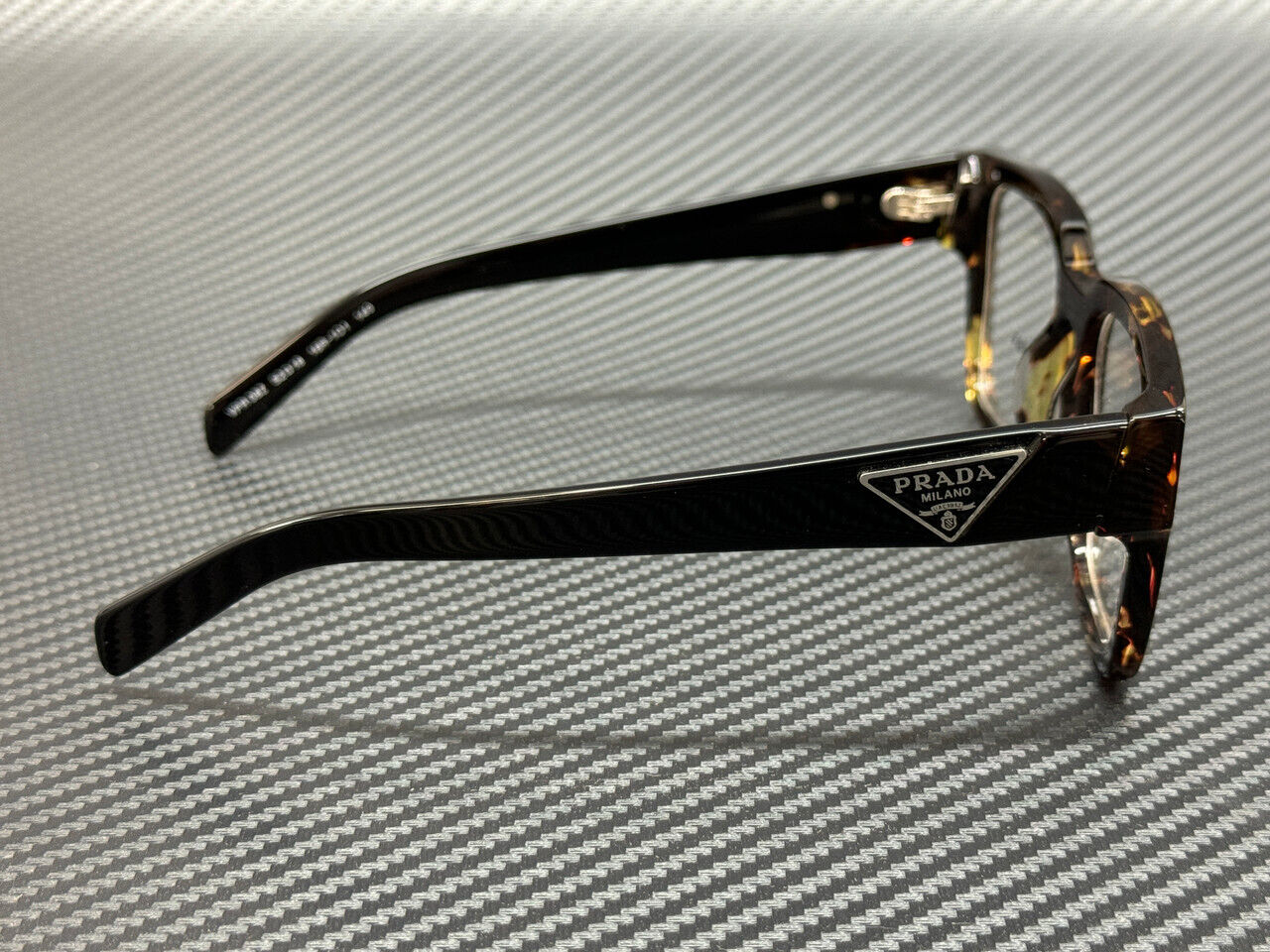 PRADA PR 08ZV 16R1O1 Tortoise Black Men's 52 mm