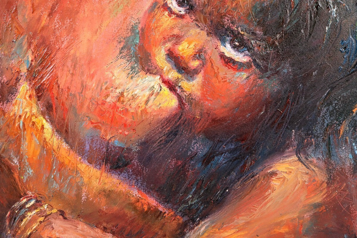 Garth Bayley Original Oil Painting The Gaze South African/British Artist Signed