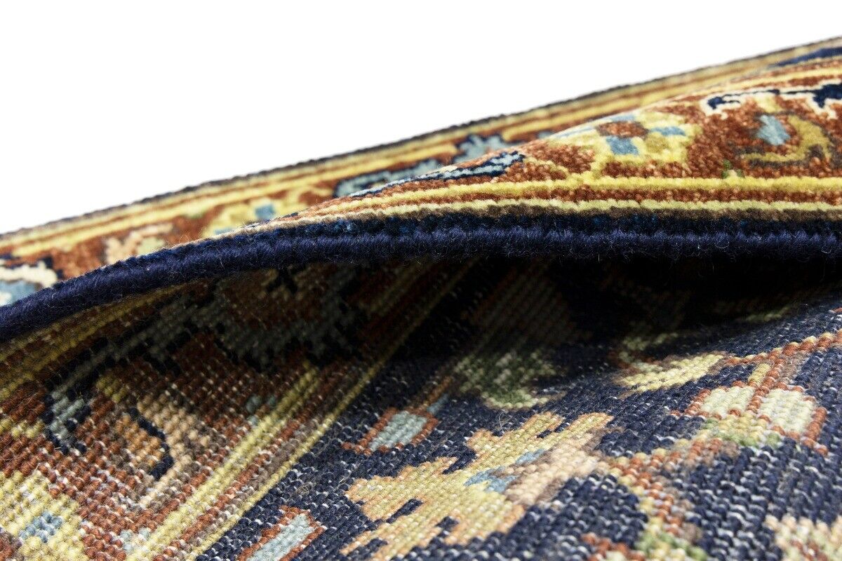 Handmade Heriz Serapi Runner Rug Geometric