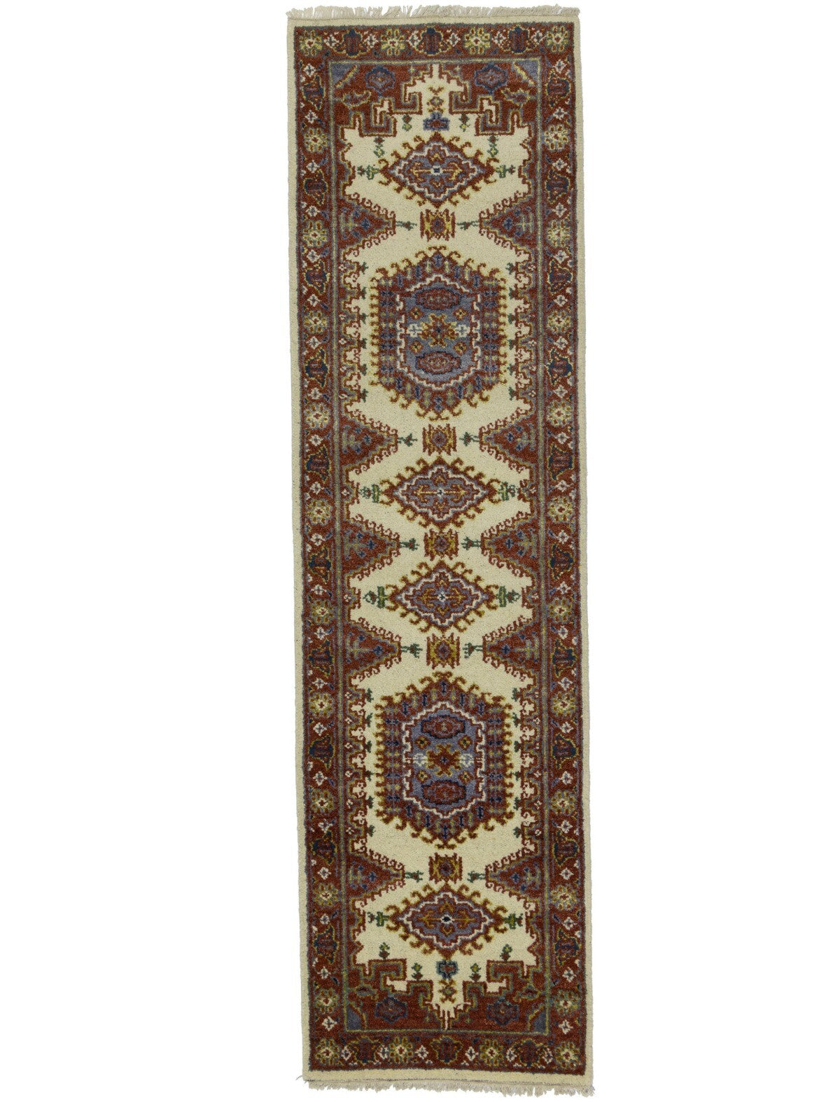 Indo-Viss Tribal Wool Runner Rug Oriental Farmho