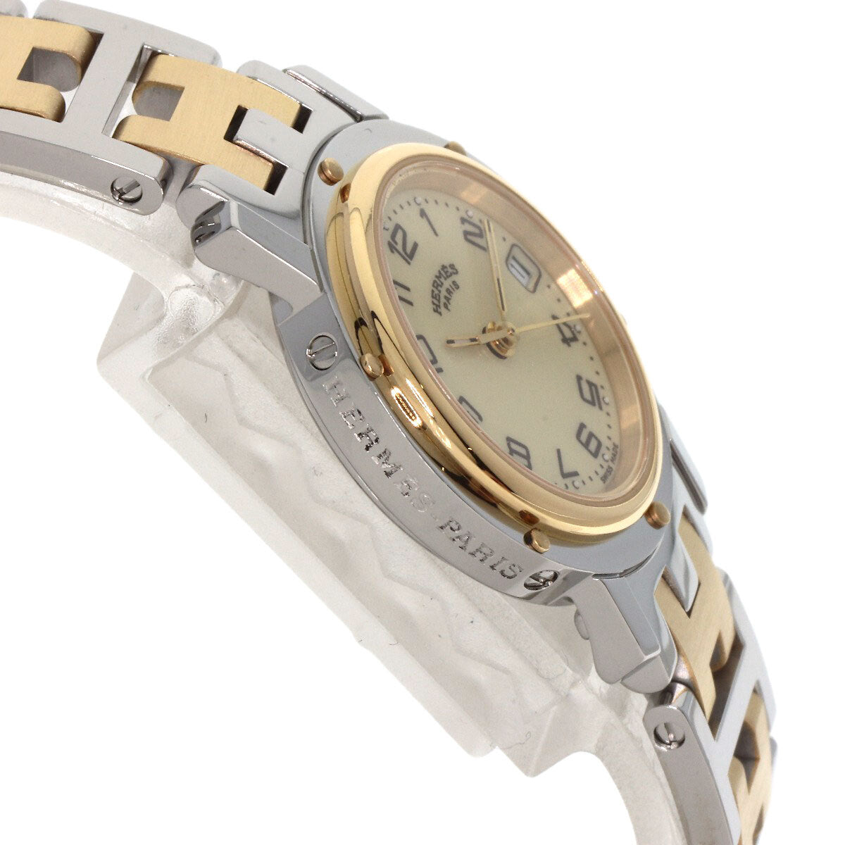 Hermes Clipper Watches Cl4.220 Stainless Steel/Ssxgp Ladies