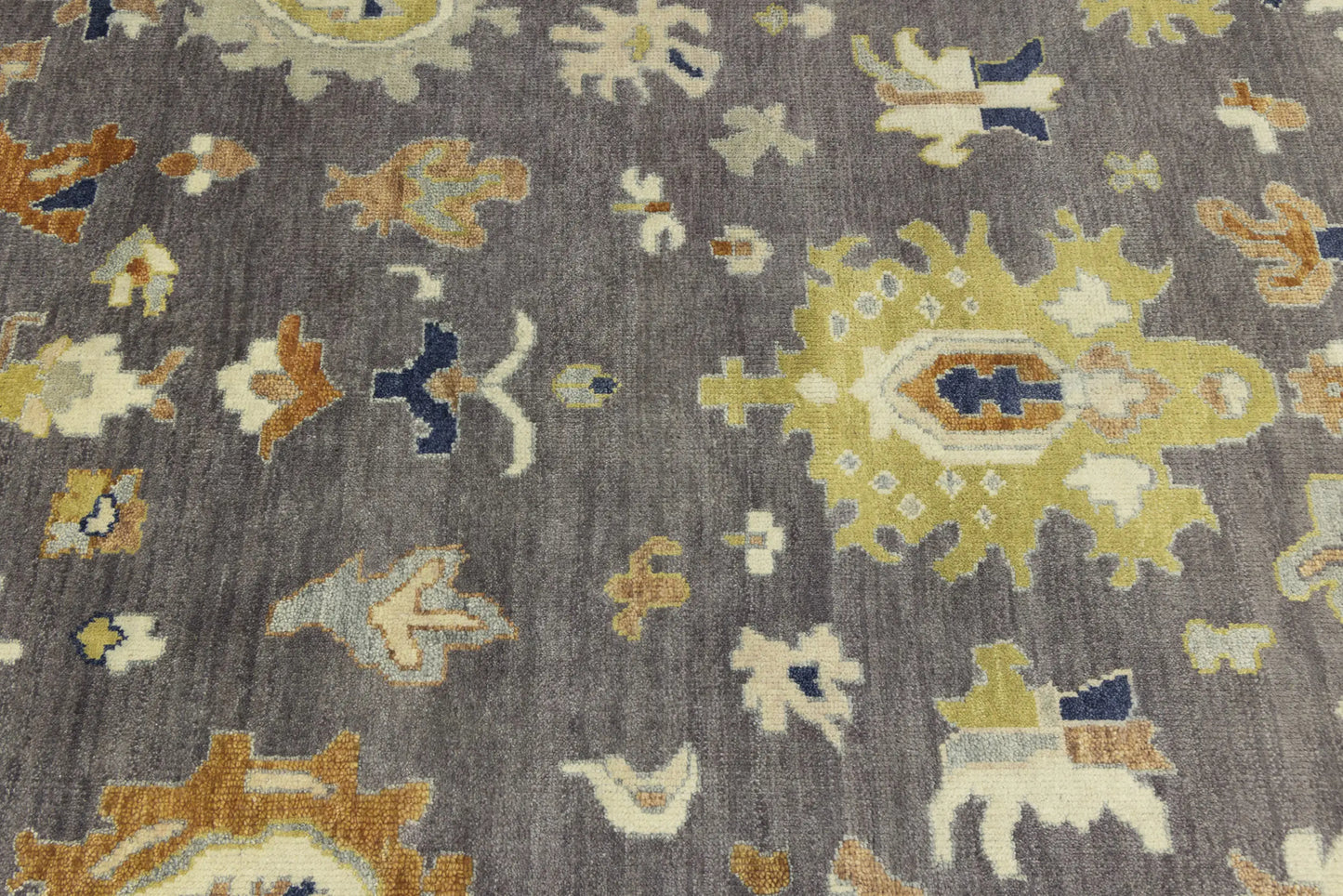 Handmade Oushak Floral Rug Colorfast Oriental