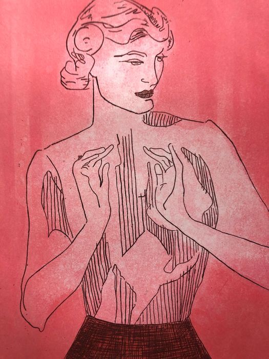 Man Ray Etching Coa Hand Signed Limited Edition