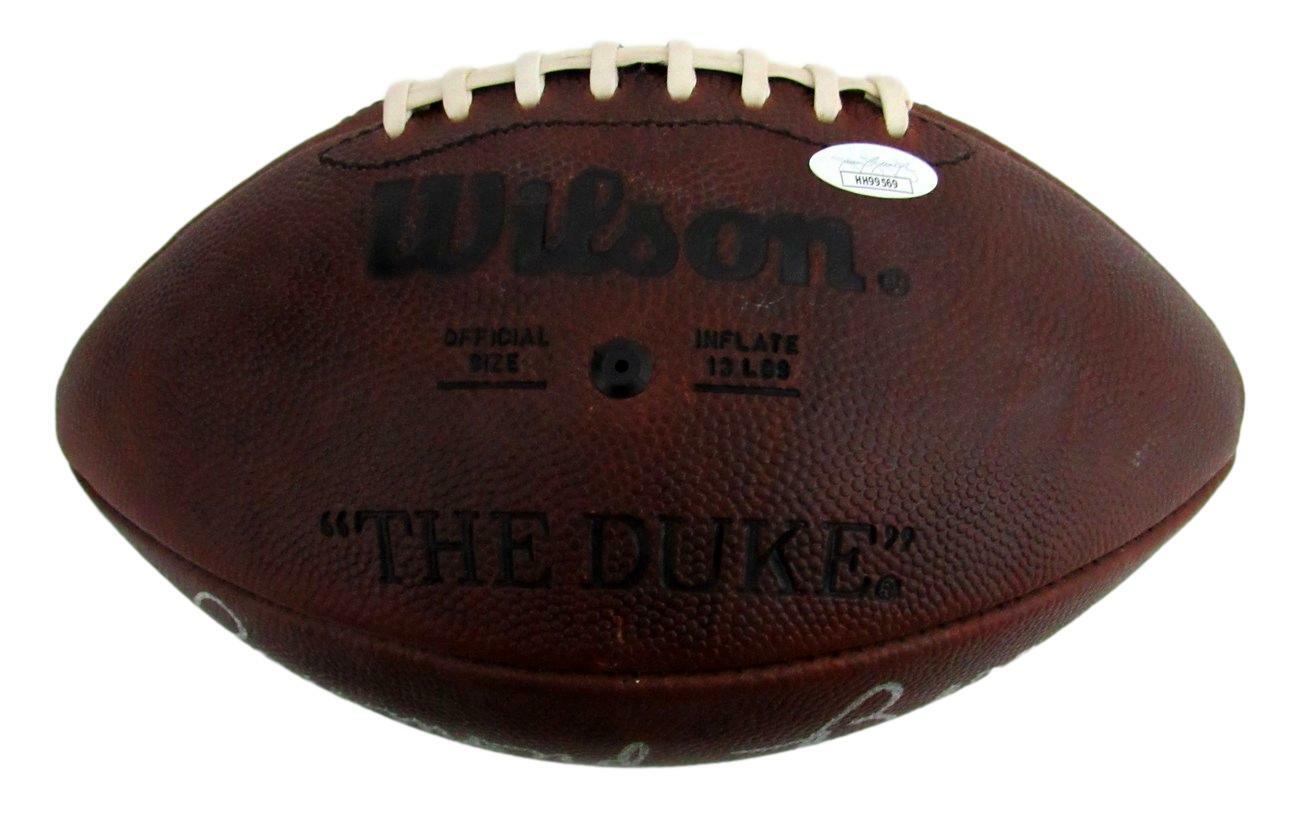 Raymond Berry Signed/Autographed Hof Leather Official Duke Football Jsa 152836
