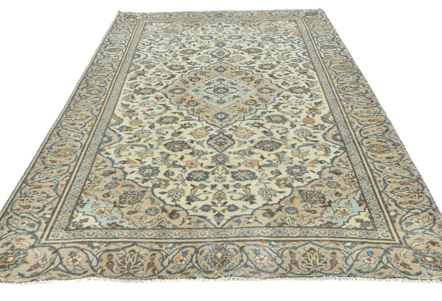 Hand-Knotted Semi-Antique Oriental Rug Muted