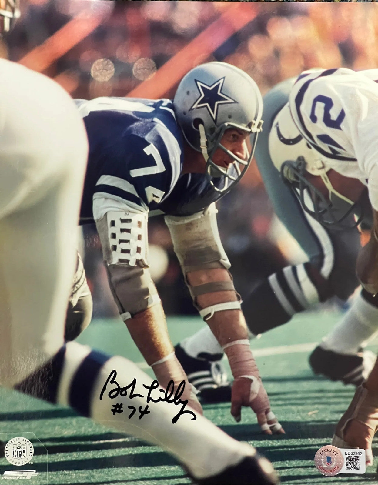 Bob Lilly Autographed 8X10 Footballo Photo