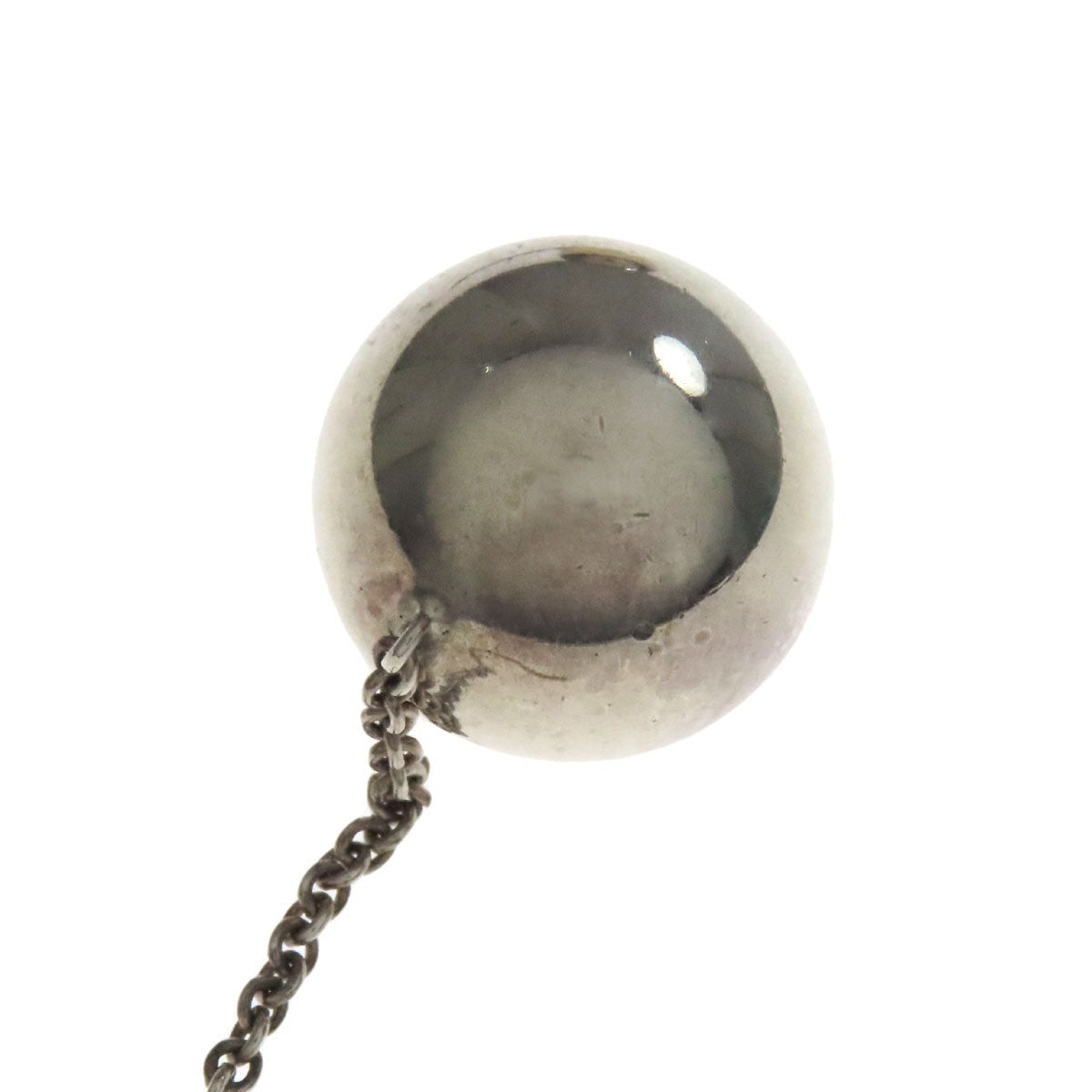 Silver TIFFANY&Co. Hardware ball hook earring