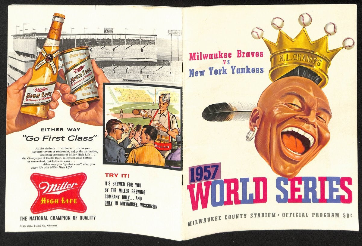 1957 World Series Program Milwaukee Braves Vs.