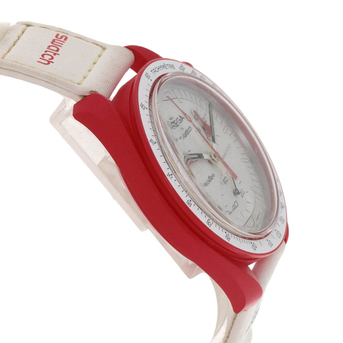 Swatch Omega Moonswatch Mission To Mars Watches So33R100 Ceramic/Nylon Mens