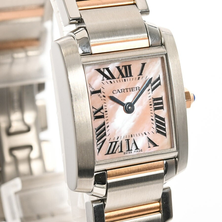 Cartier Tank Franaise Sm W51027Q4 Pink Ladies Used Watch #41422