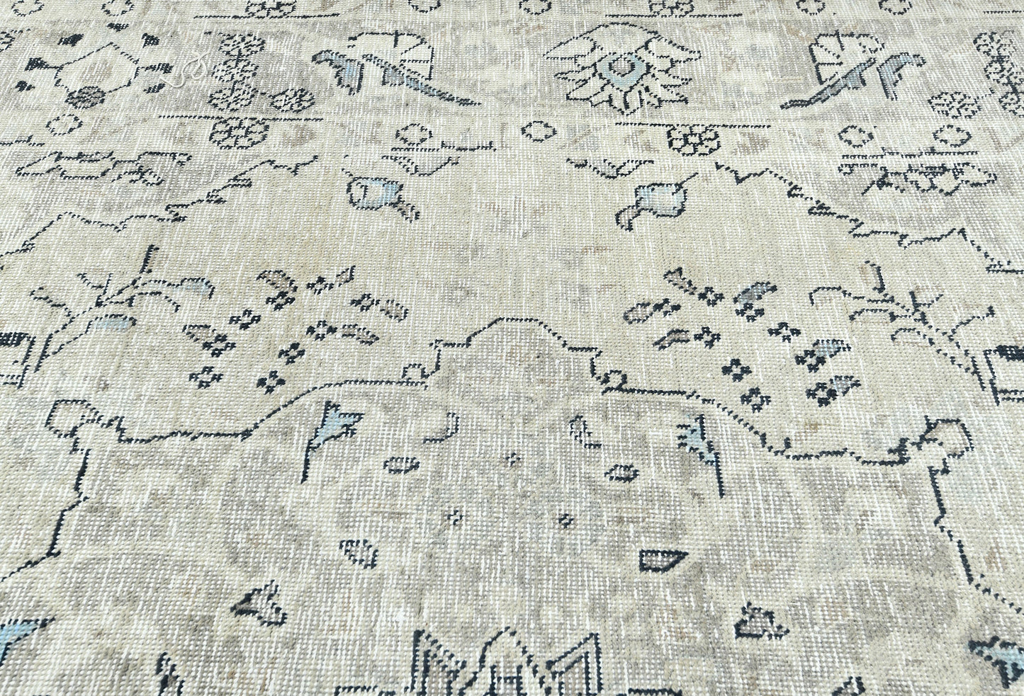 Hand-Knotted Antique Oriental Rug Muted Color