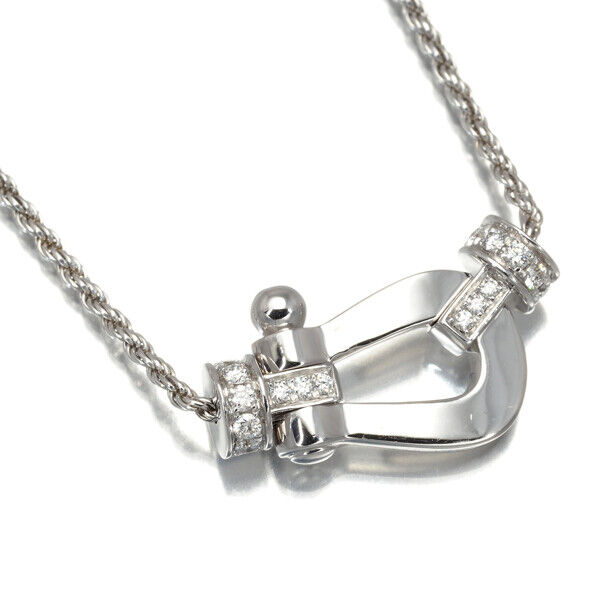 Fred Necklace Force 10 Diamond Half Medium 18K 750 White Gold