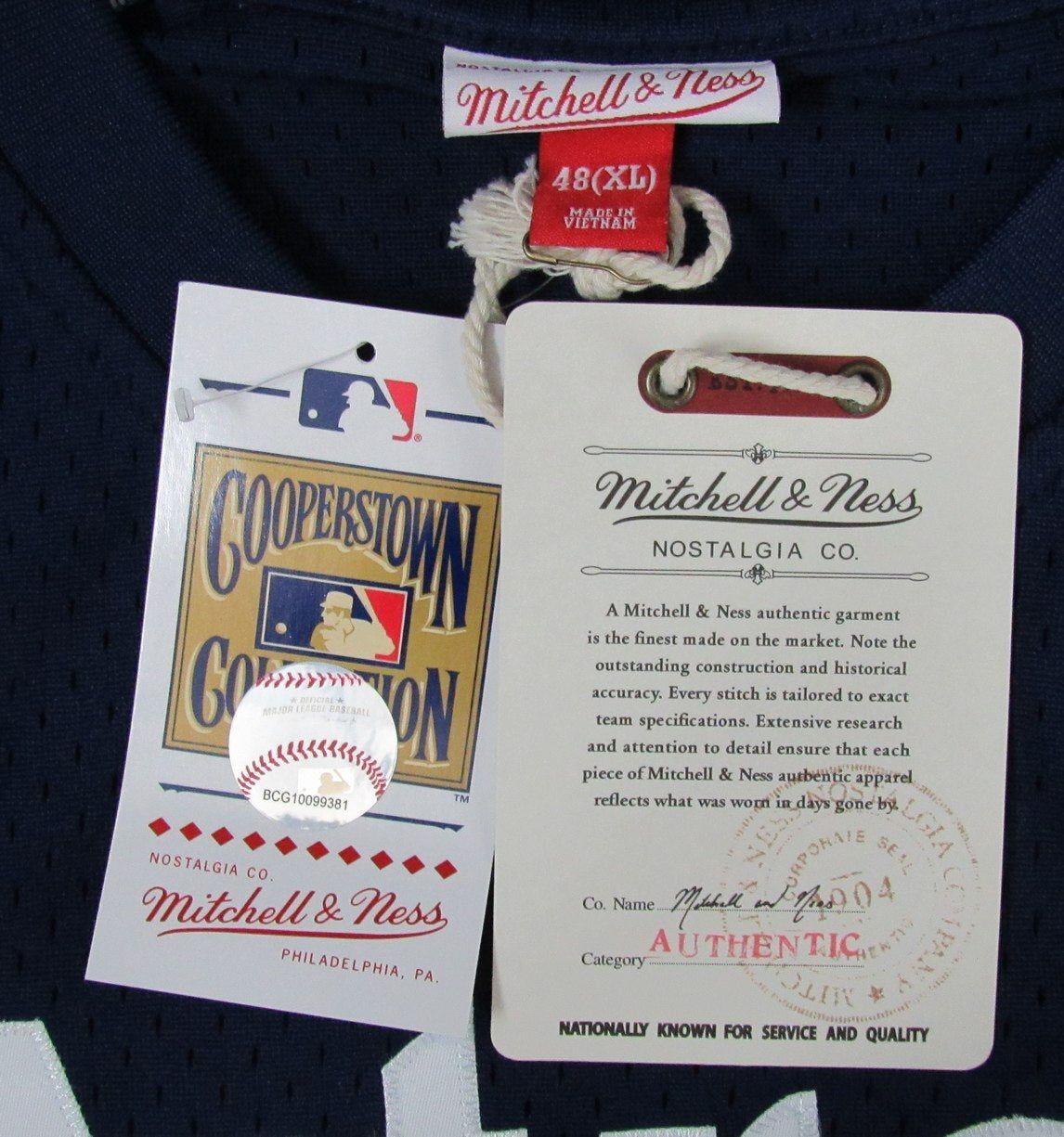 Craig Biggio Hof Autographed Mitchell & Ness Navy