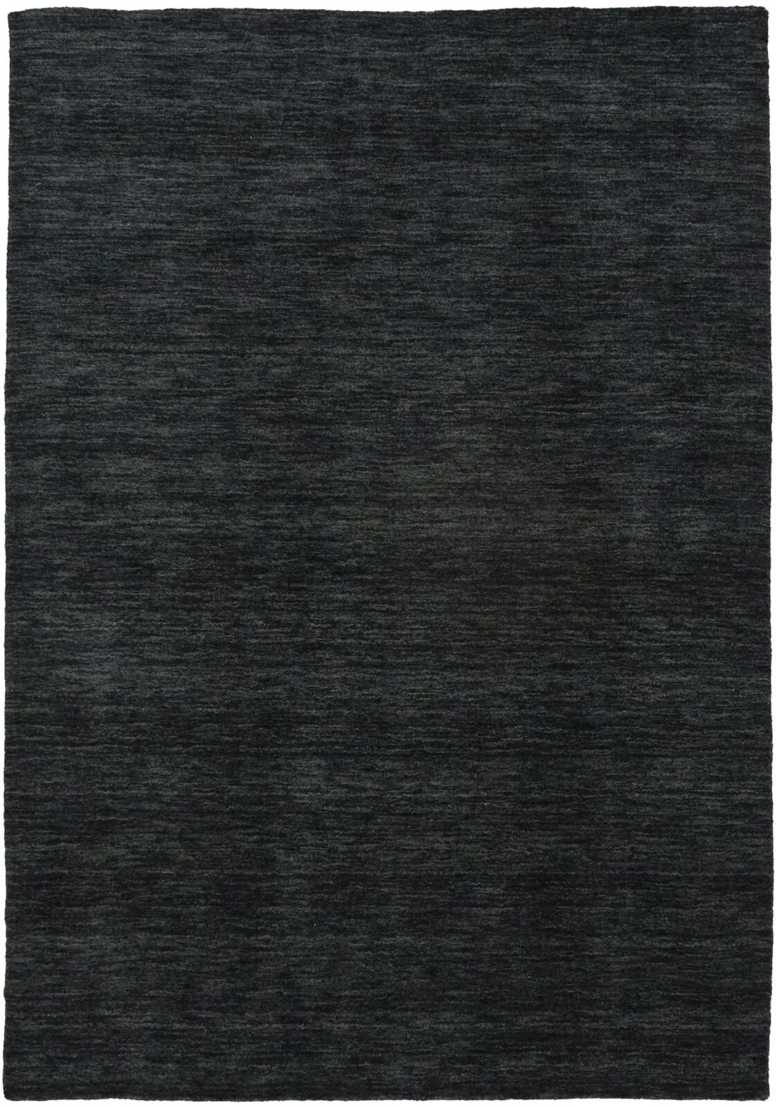 Charcoal Solid Hand-Loomed 4X6 Gabbeh Wool Rug