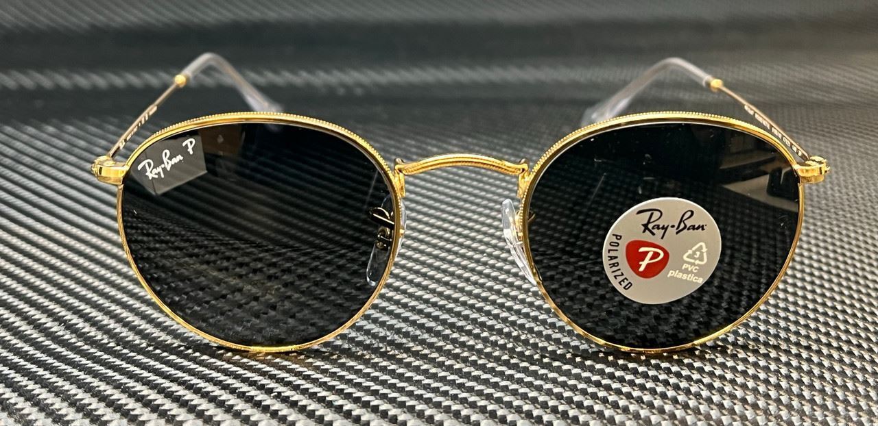 RAY BAN RB3447 919648 Gold Grey Polarized Round