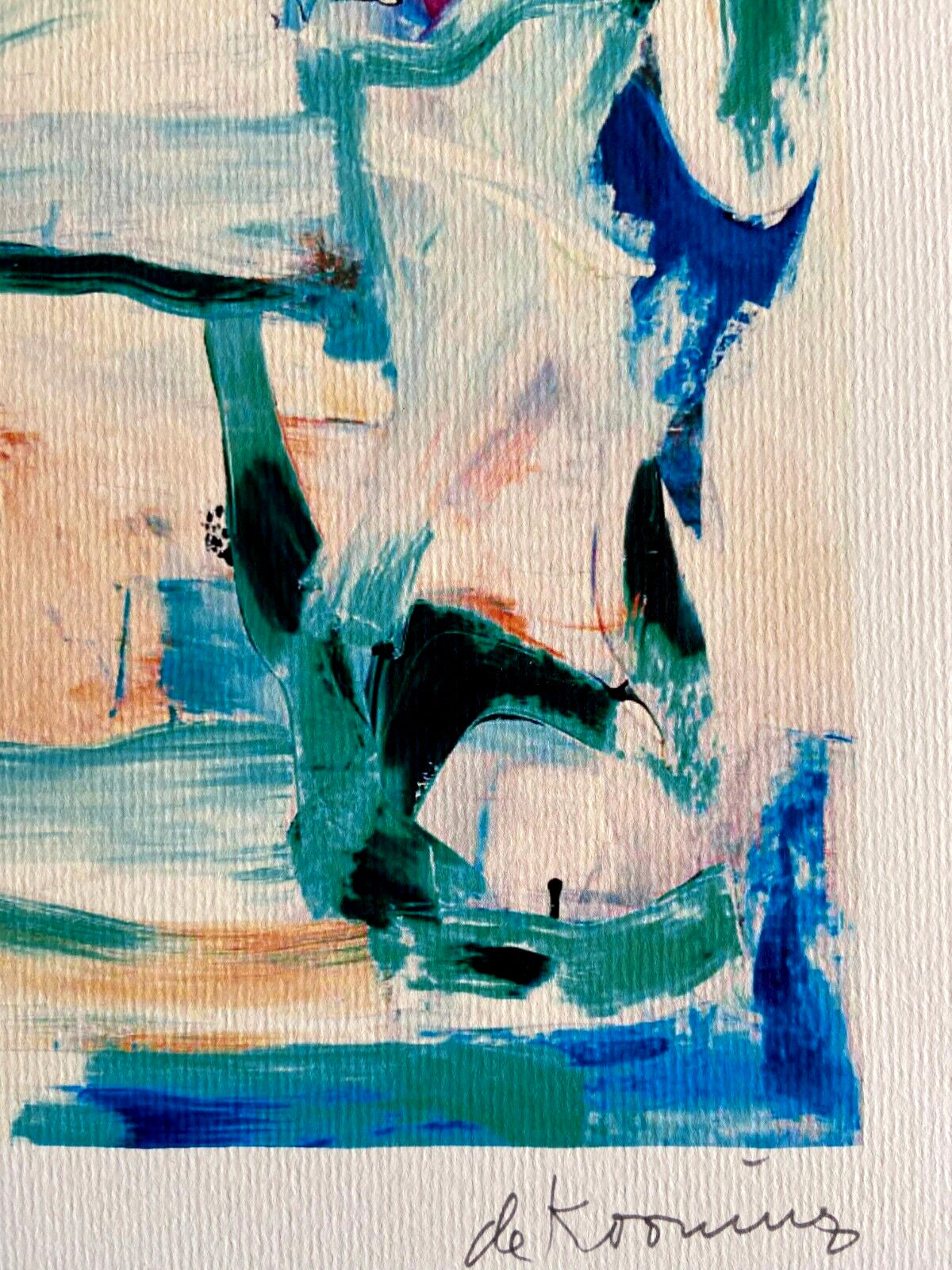 Willem De Kooning Lithograph Coa Signature & Stamp