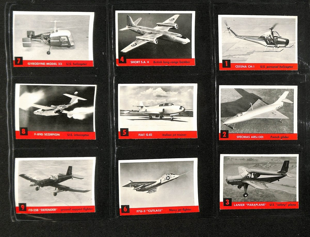 1956 Topps Jets Complete (1-240) Card Set With 2 Albums 195869