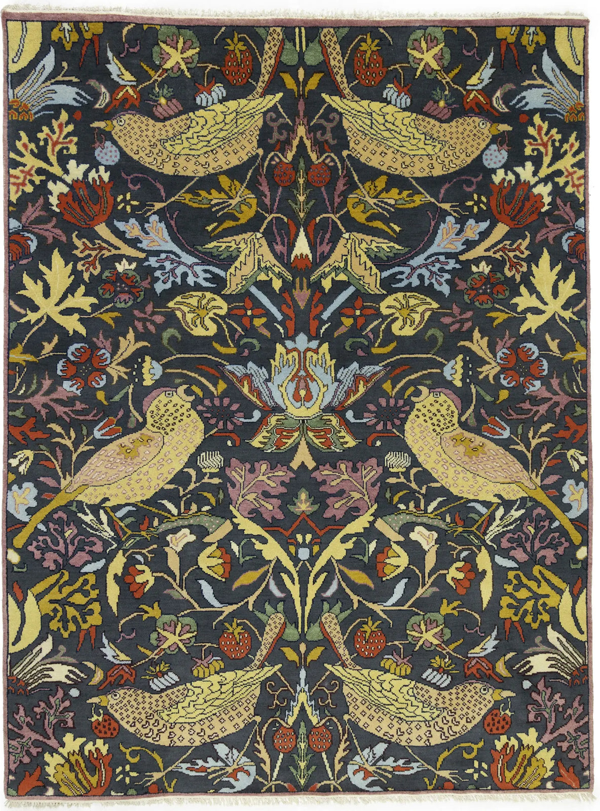 One-Of-A-Kind Birds Design Chobi Oriental Rug