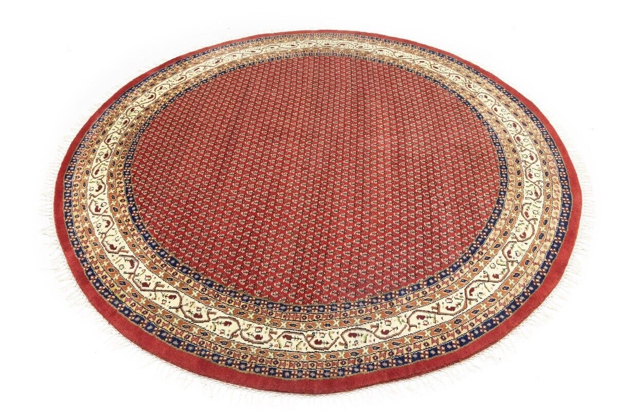 Handmade Tribal Indo Botemir Round Oriental Rug