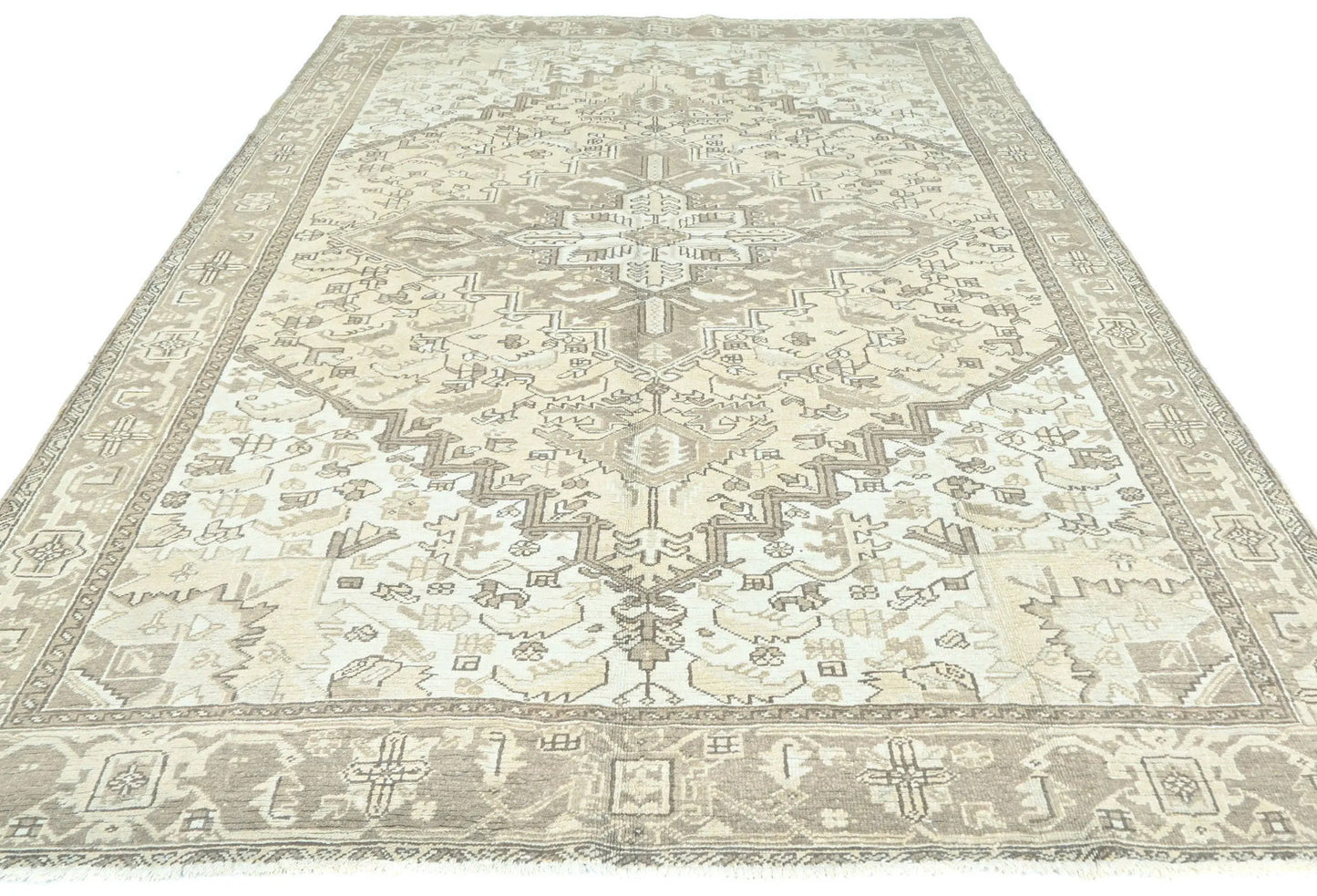 Hand-Knotted Vintage Floral Distressed Oriental