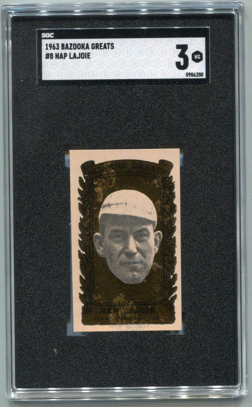 Nap Lajoie 1963 Bazooka Greats Card #8 Sgc Graded 3