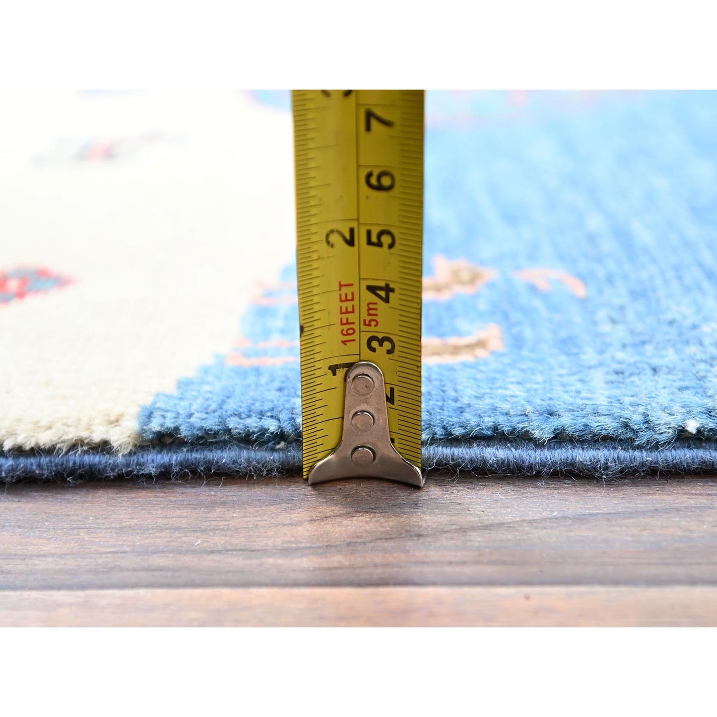 8'X9'7" Legion Blue Scenery Gabbeh Hand Knotted 100% Wool Oriental Rug