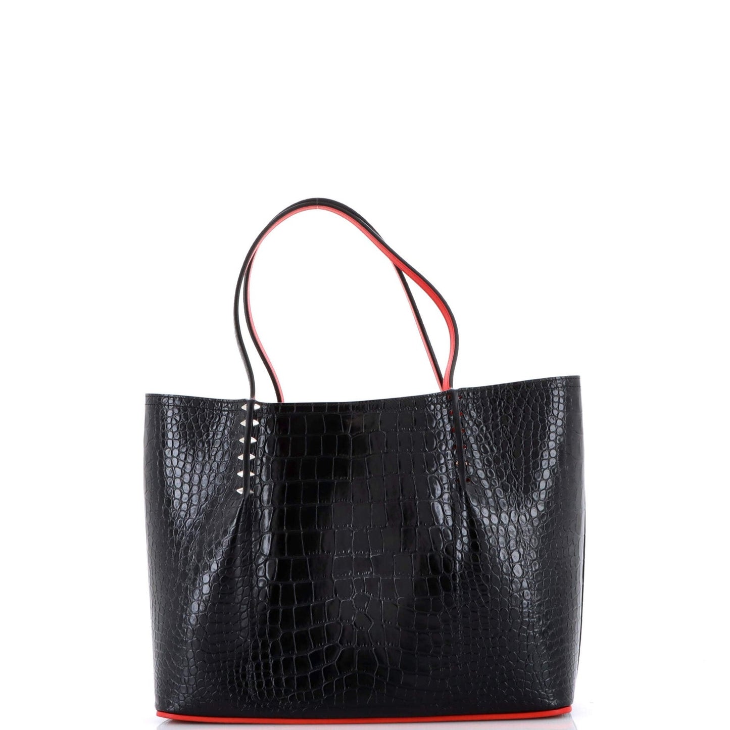 Christian Louboutin Cabarock Tote Crocodile Embossed Leather Large