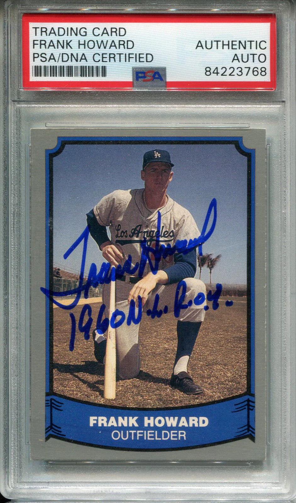 Frank Howard "1960 Nl Roy" Autographed 1988