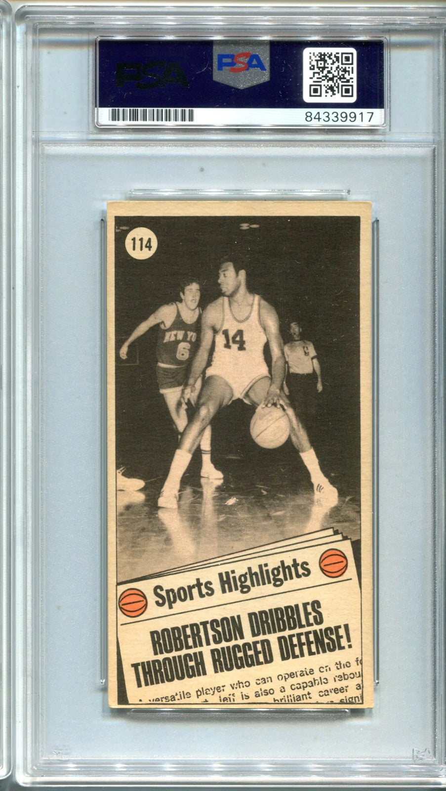Oscar Robertson Autographed 1970-71 Topps Card #114 Psa Auto Gem Mt 10