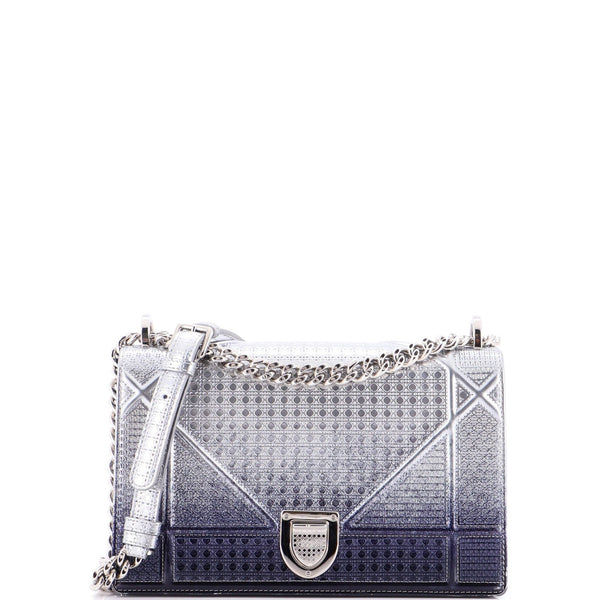 Christian Dior Diorama Flap Bag Cannage Embossed Calfskin Medium