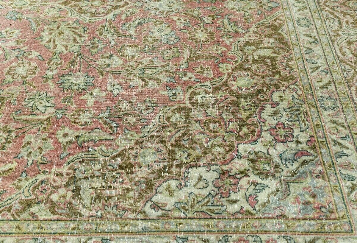 10X15 Antique Distressed Oriental Rug Muted