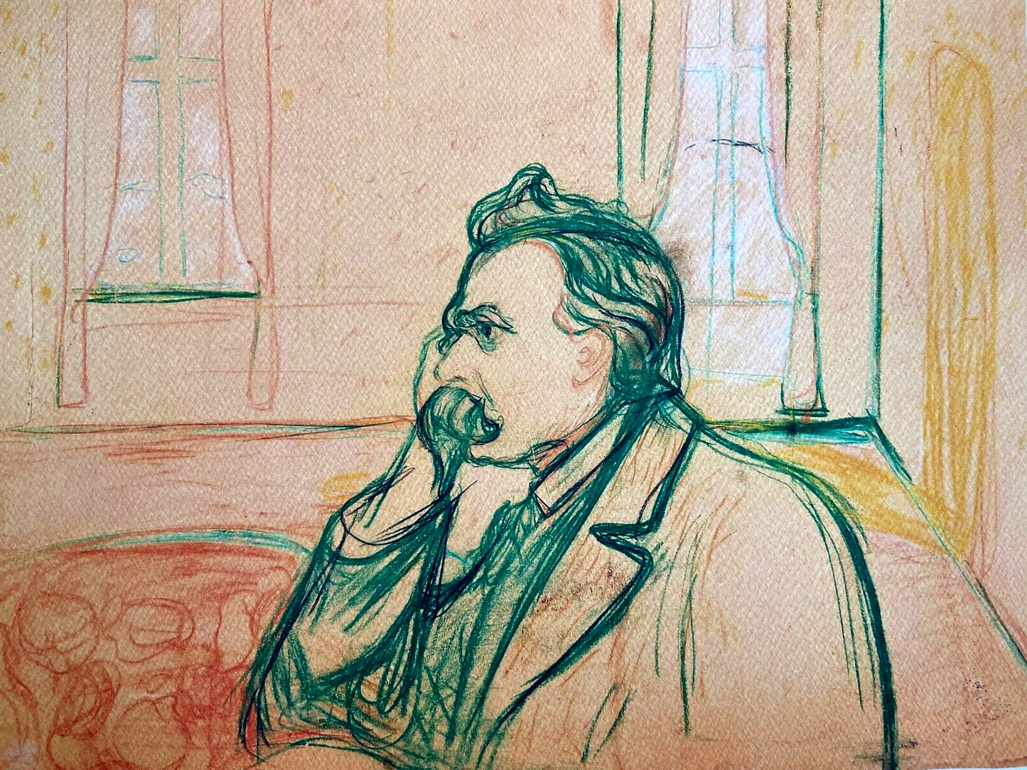 Edvard Munch "Friedrich Nietzsche" Signed Coa