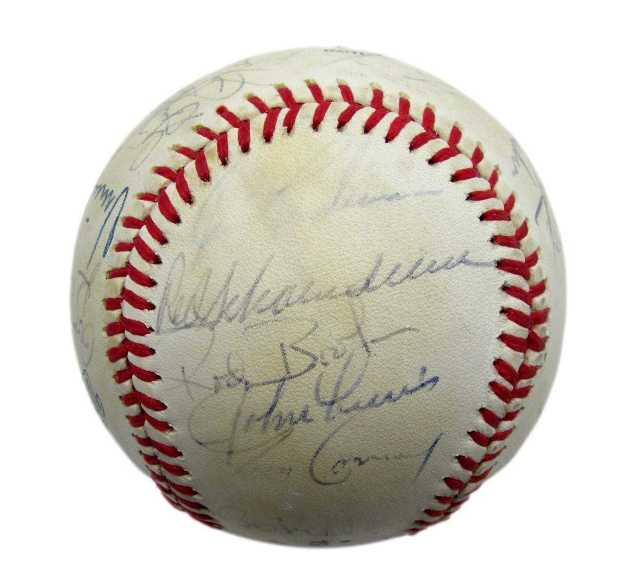 1987 Cardinals Autographed By 25 Rawlings World
