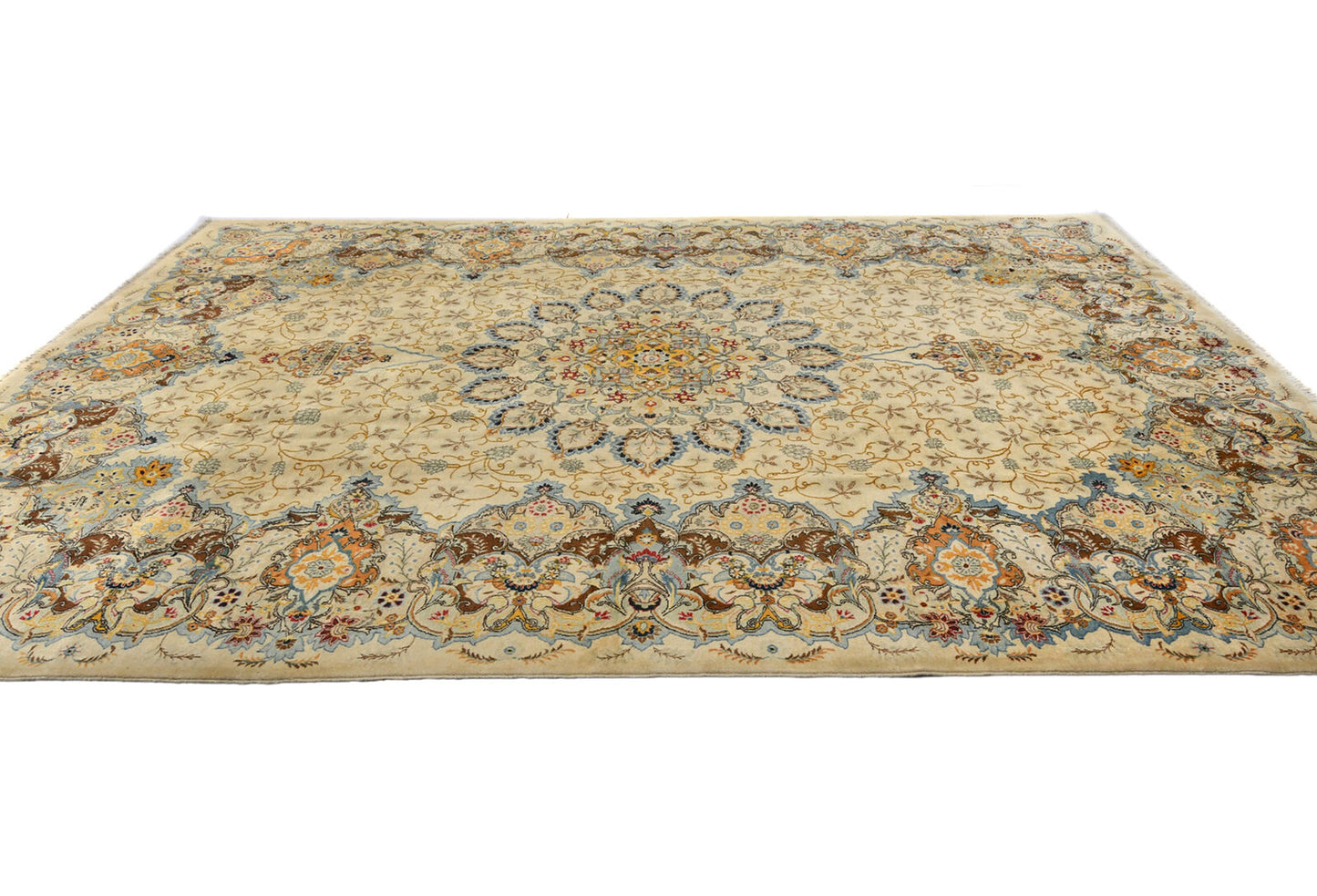 Handmade Semi-Antique Oriental Rug Beige