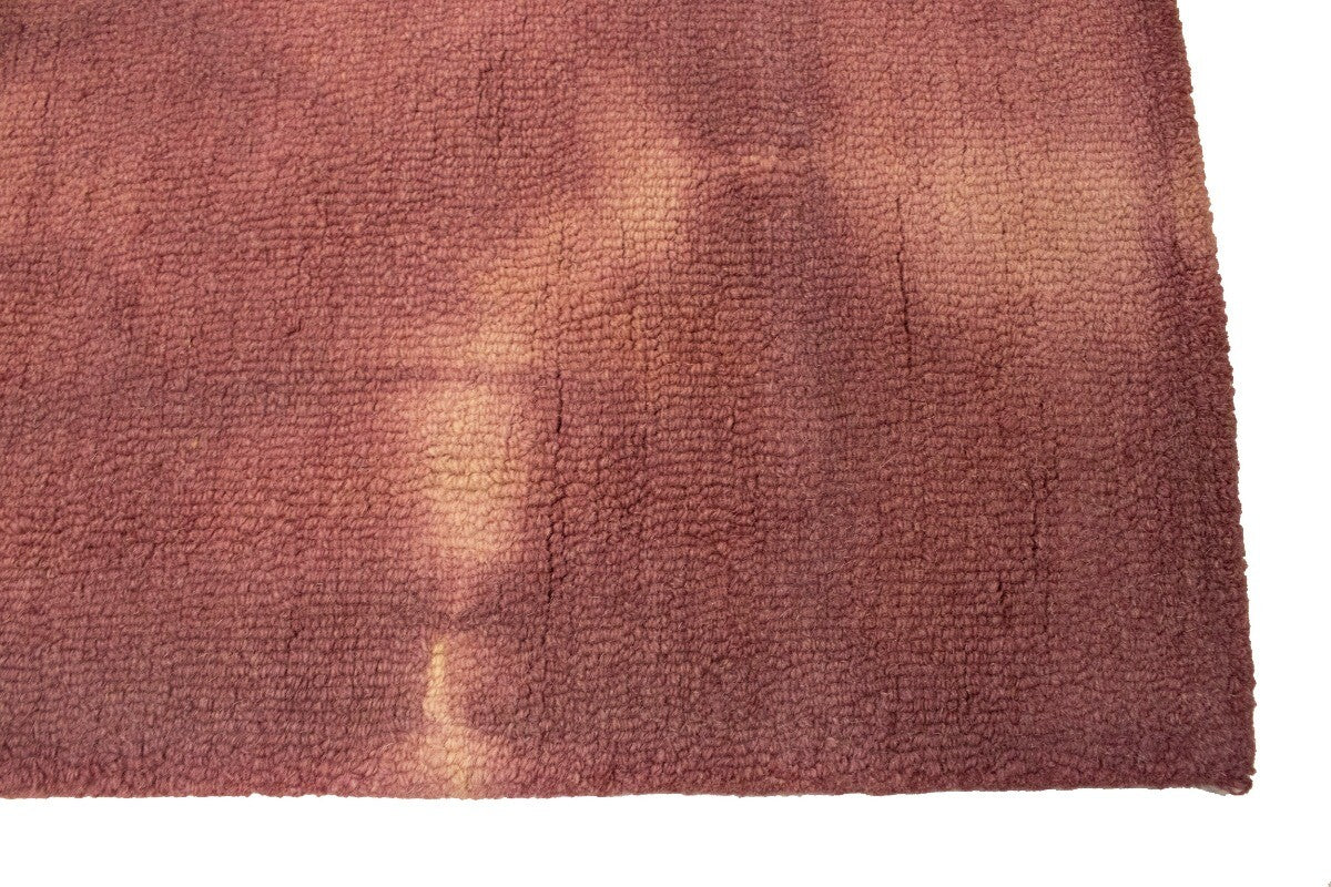 Deep Blush Hand-Tufted Tie-Dye Abstract Rug