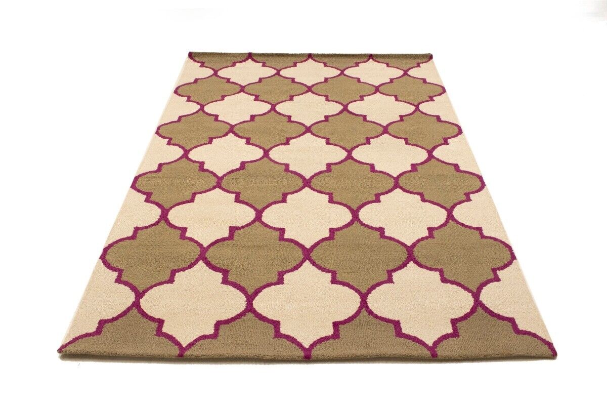 Trellis Design Multicolored 5X8 Modern Rug