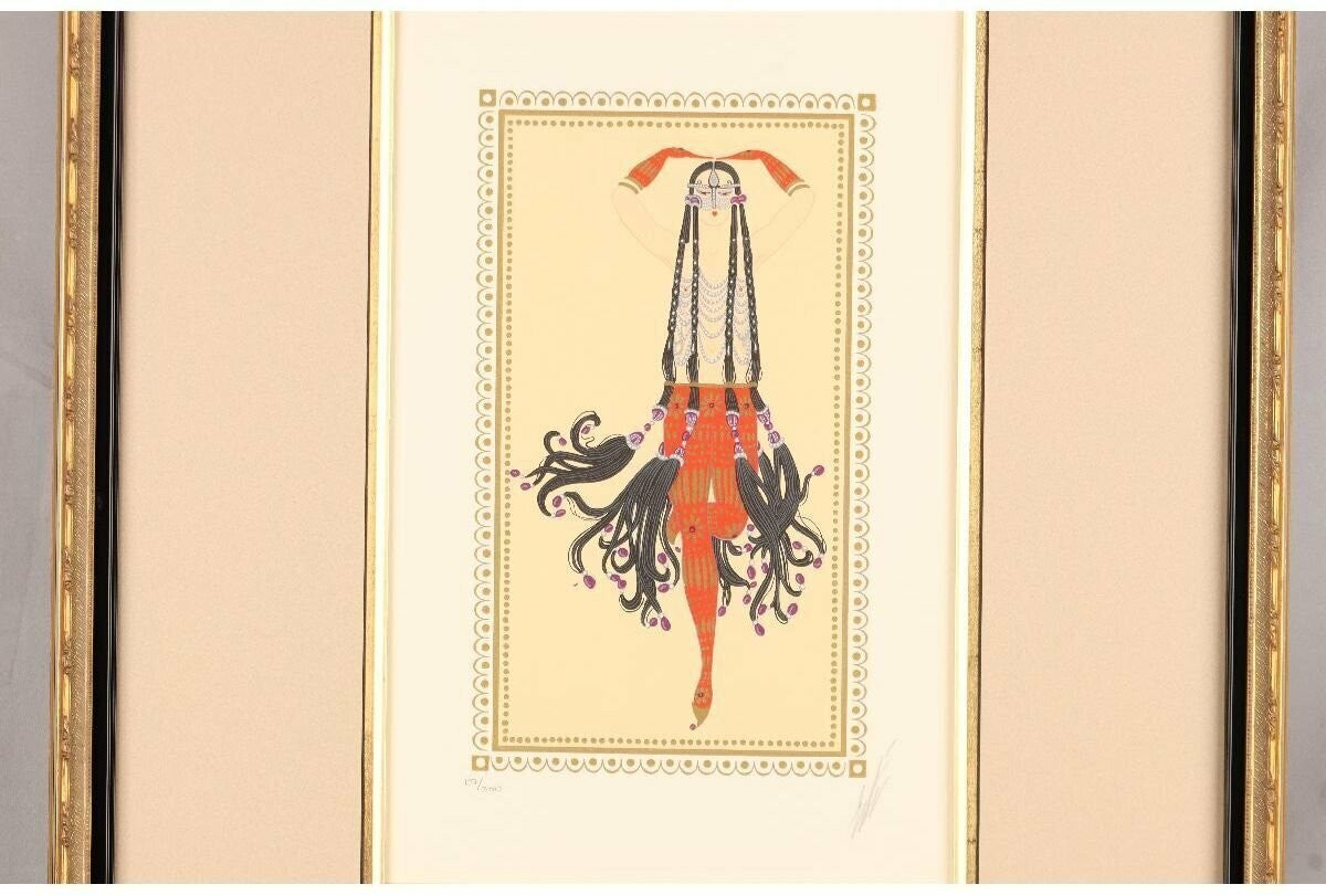 Erte - Scheherazade Original Lithograph Print Signed Numbered Ed300 Framed